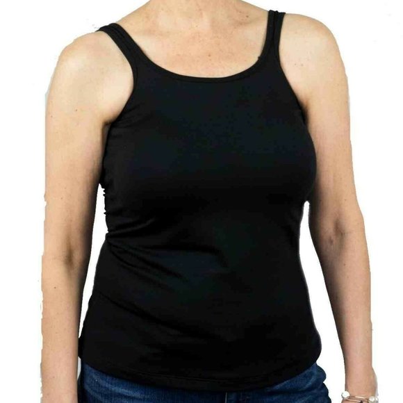 Mastectomy Camisole with Integrated Prosthetics, Large w D Cup, New, Black, NWT - Picture 7 of 7